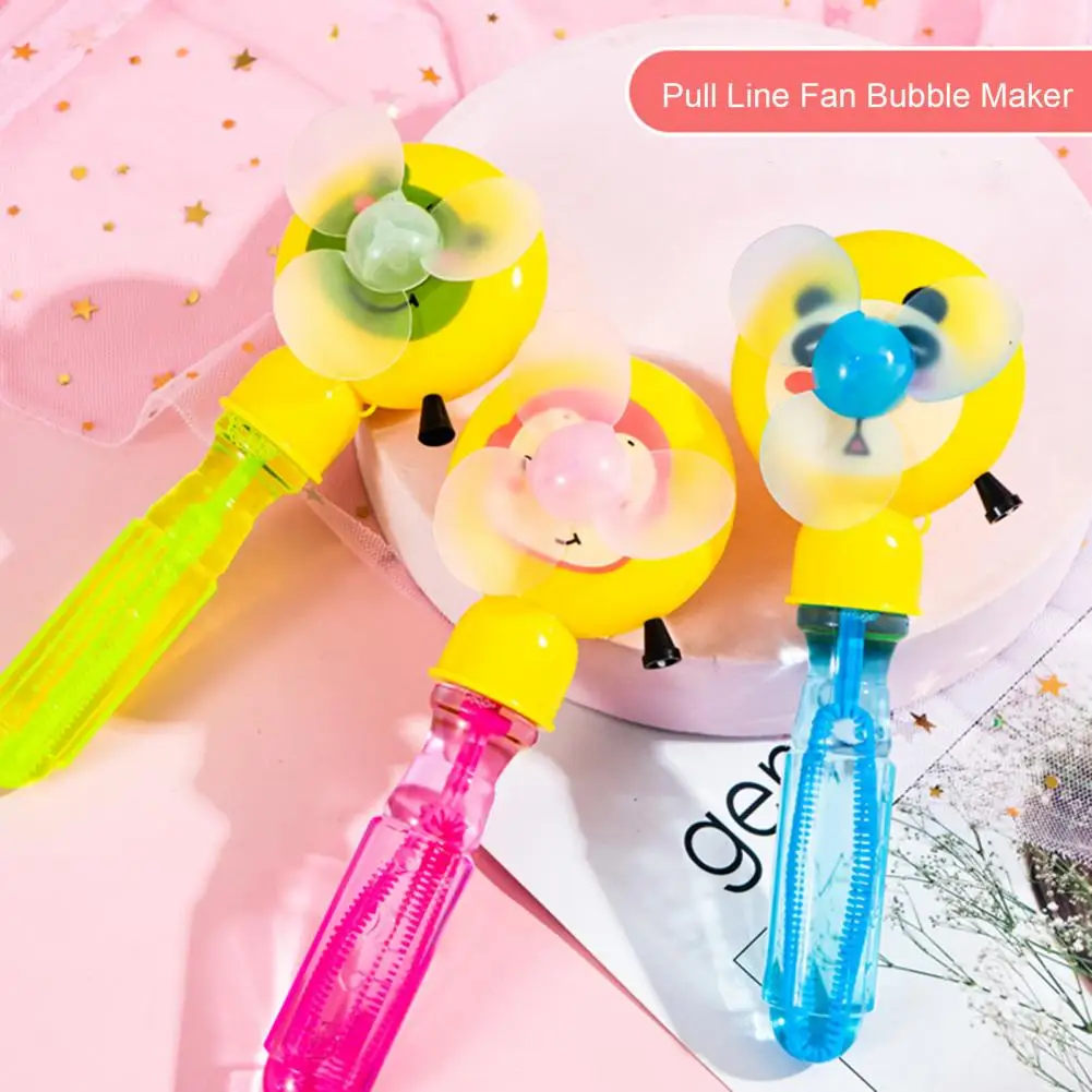 Bubble Wand Fashion Safe Leak-proof Pull Line Fan Bubble Stick Outdoor Toy  Bubble Blower  Bubble Stick