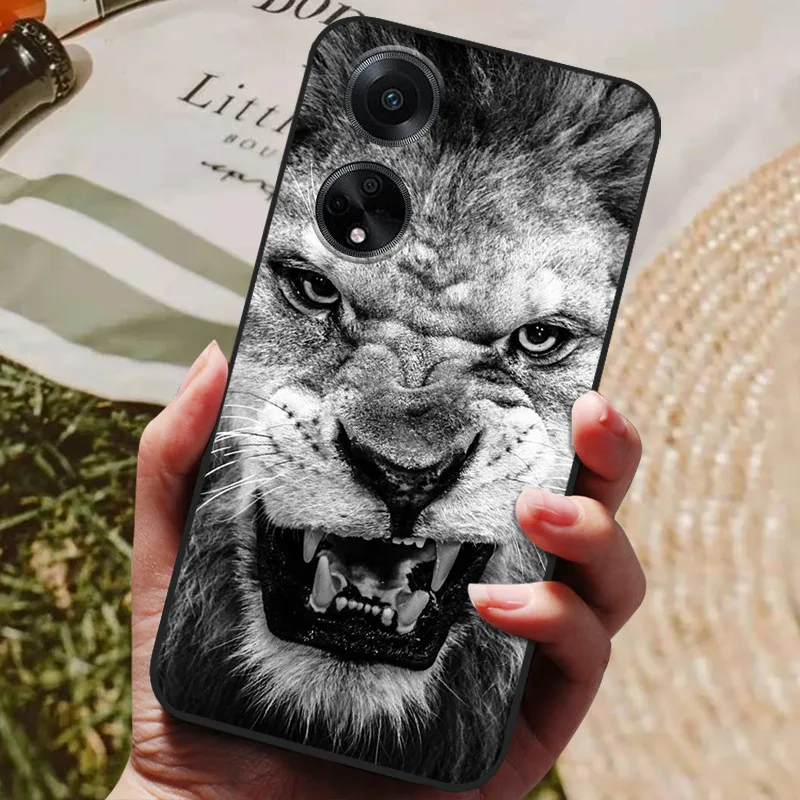 Stylish Black Silicone Painted Soft Phone Case - Premium TPU Protective Cover