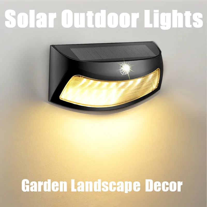 Solar Lights Garden Decorations Power PatioLandscape Waterproof Outdoor Courtyard Wall Lamps Sensing Led Panel Lamparina Camping