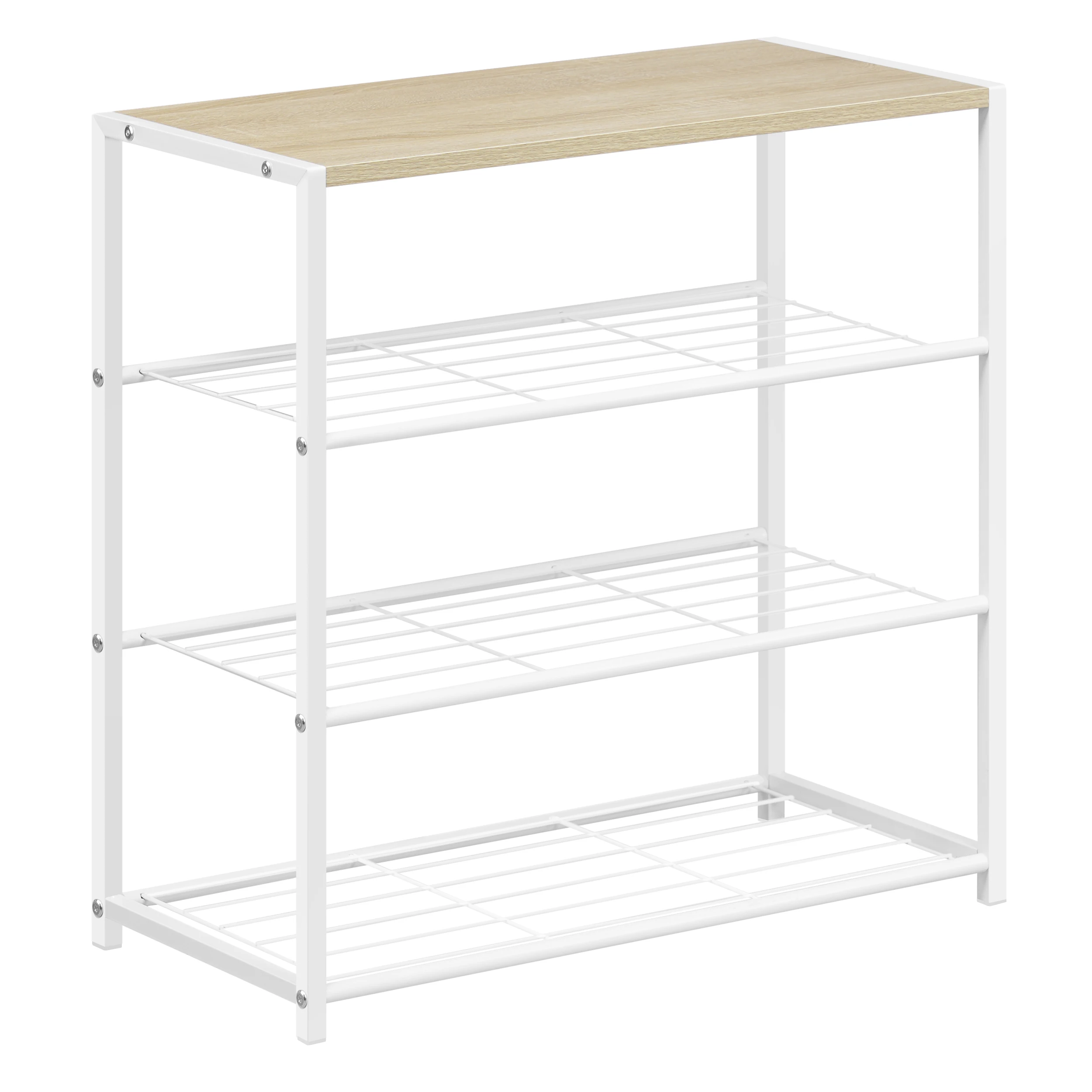 WOLTU Schuhregal 2/3/4 Schichten Schuhorganisatoren Metallrahmen Schuhaufbewahrungsregal Schuhbank für Wohnzimmer Eingang Flur Badezimmer – Detail 18