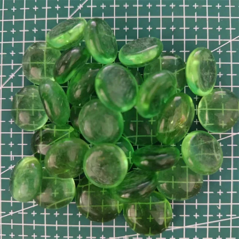 thumbnail image 1 of 80 g/2,82 oz 15-25 mm Perlas de vidrio translúcidas Mosaicos redondos planos para manualidades de bricolaje Material de color cremoso irisado transparente, 1 of 5