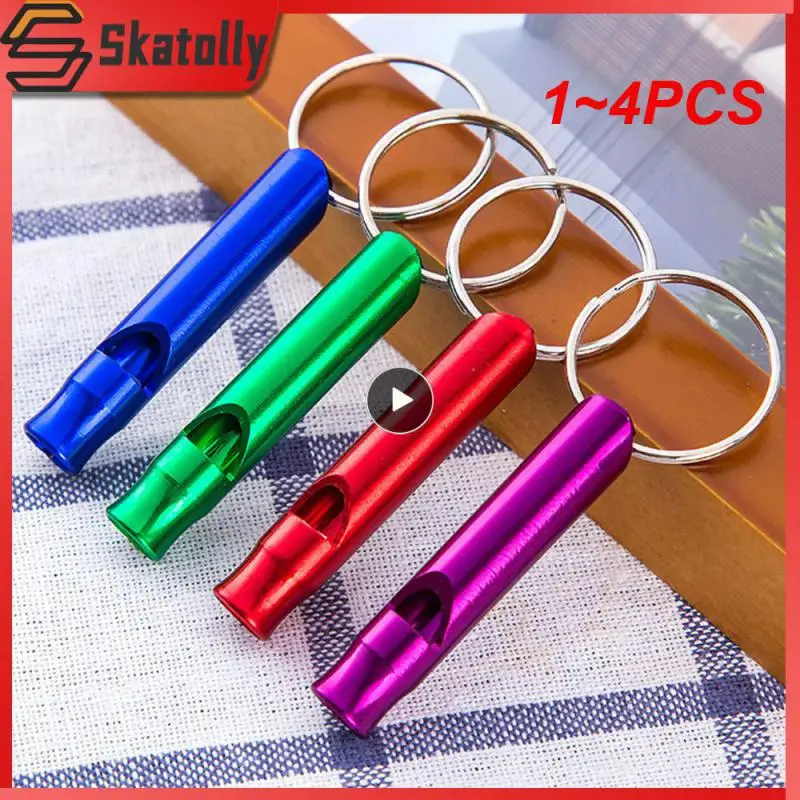 

1~4PCS Multifunctional Aluminum Emergency Survival Whistle Portable Keychain Outdoor Tools Training Whistle Camping Hiking
