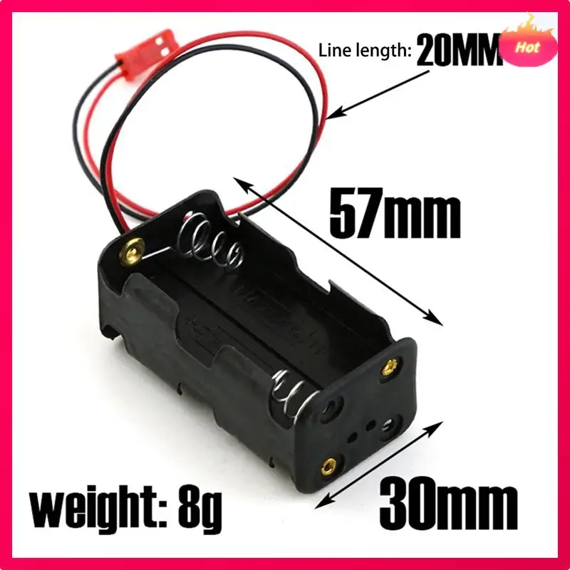 AYHF 12Pack 6V 4XAA Battery Container Case Holder Pack Box JST Plug Receiver For HSP Redcat 1/8 1/10 RC Nitro Power Car Truck