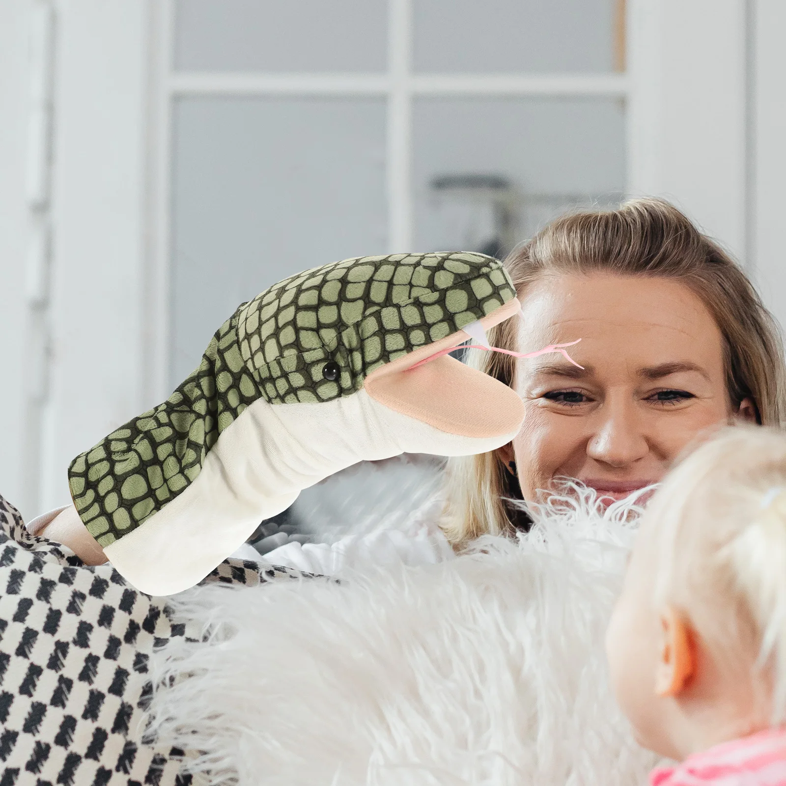 Realistic Snake Hand Puppet Interaction Hand Puppet Story Telling Snake Puppet