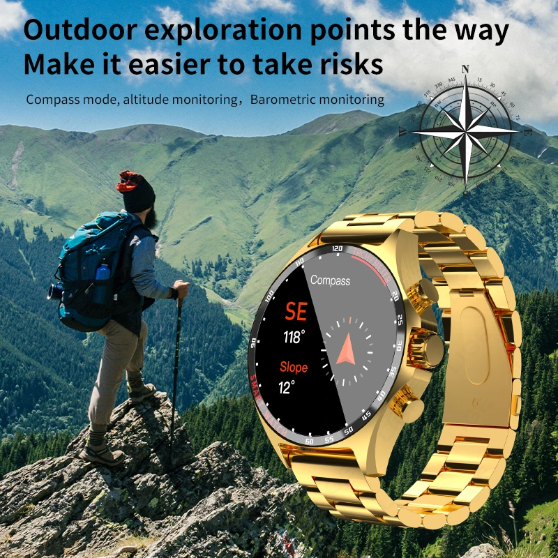 Lige-relógio Inteligente ao ar Livre Posicionamento de Bússola Nfc Access Control Masculino Ip68 Waterproof Fitness Saúde Smartver 400mah Novo - Image 6