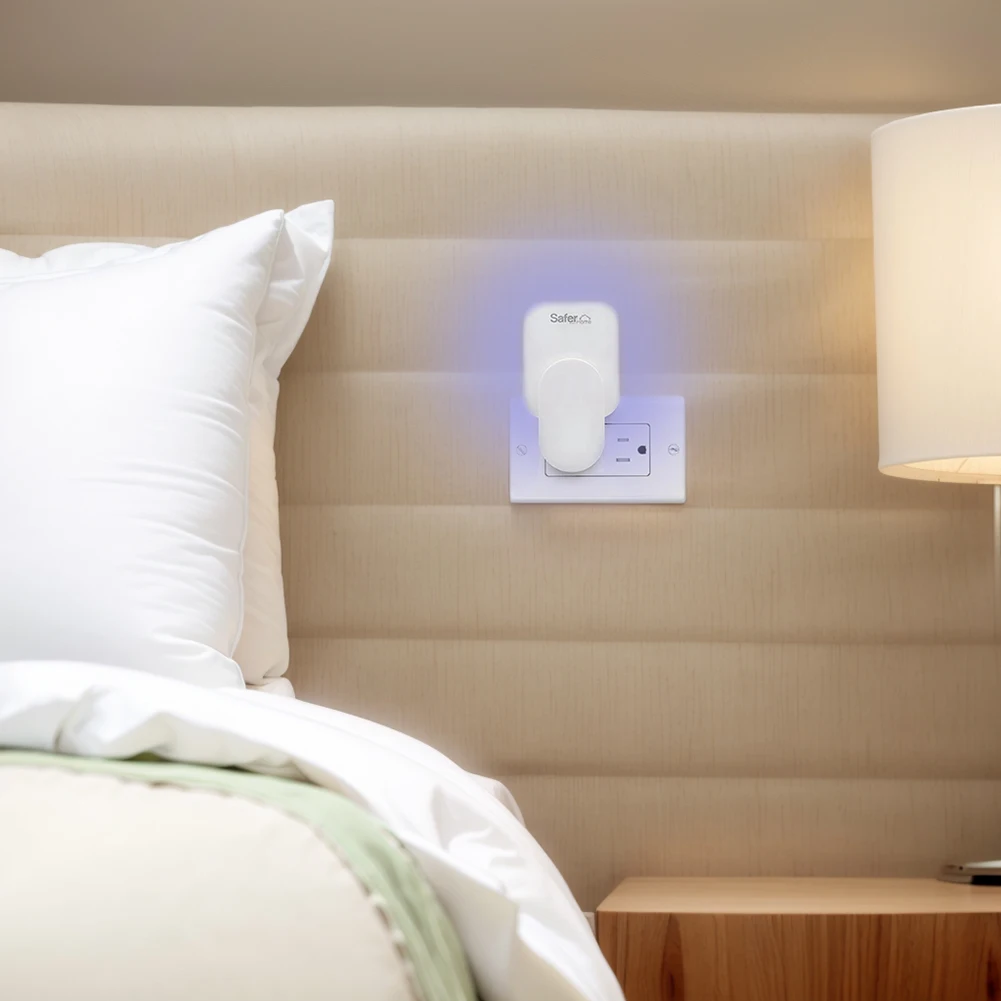 플라잉 곤충 트랩 플러그인 스틱, 플라이 모기 킬러, 실내 플라이 캐처, 집안 야간 조명, 스티커 패드 2 개 포함