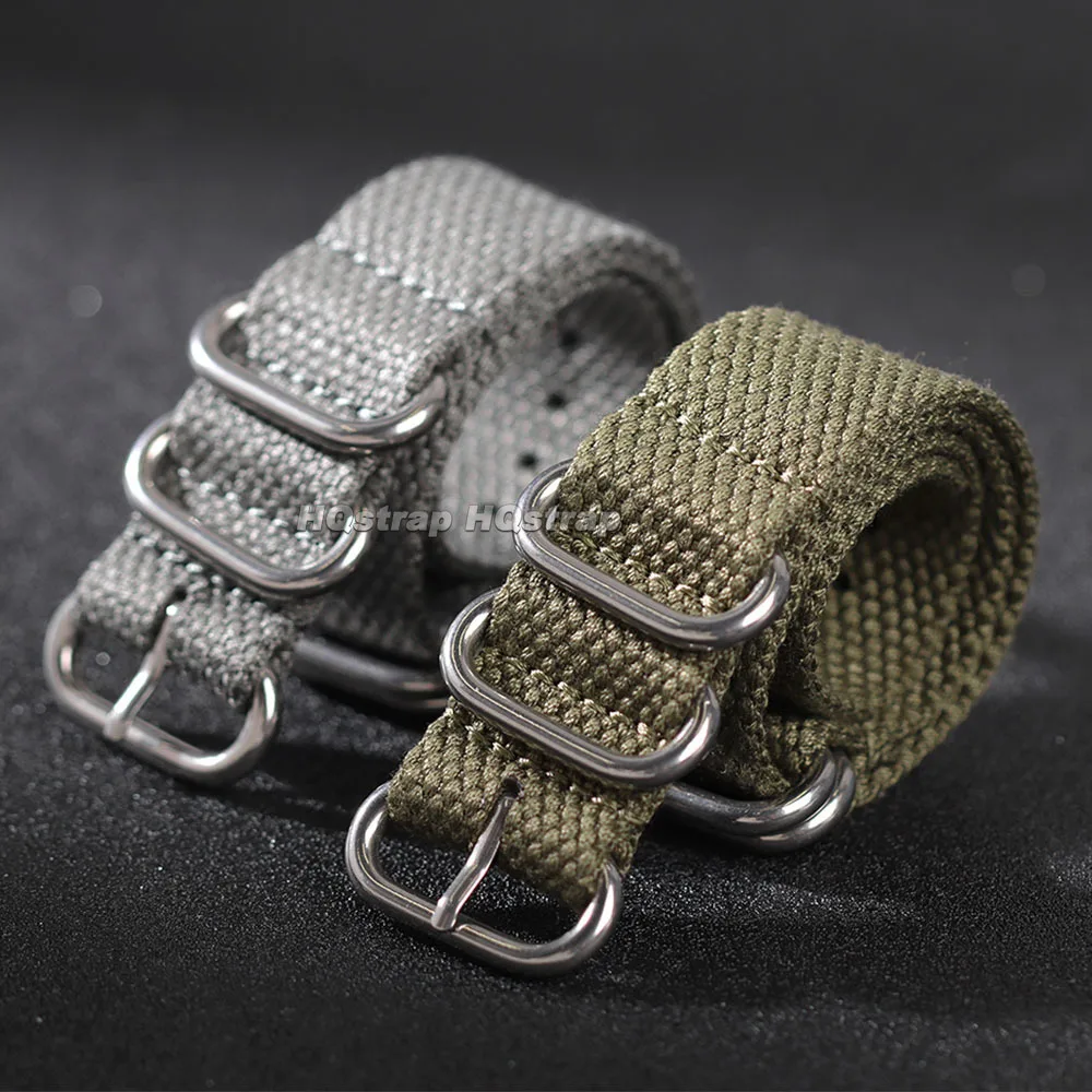 حزام ساعة قطن نايلون 20 مم 22 مم حزام ساعة من القم...