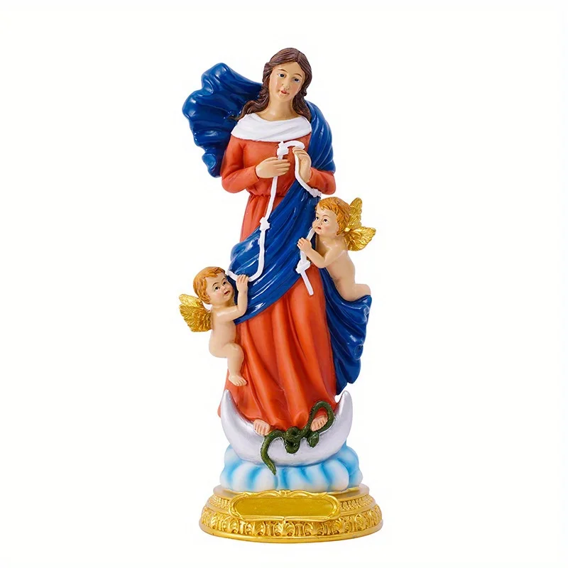 Christian Statue Home Decor Items Mary Undoer of Knots Figure Resin Statue Virgin Mary Sculpture