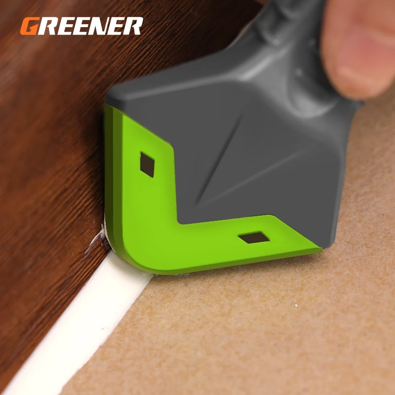 GREENER-rascador de ángulo de pegamento de vidrio, herramienta de  calafateo, pala, sellador de limpieza de suelo, Kitche, removedor de  silicona