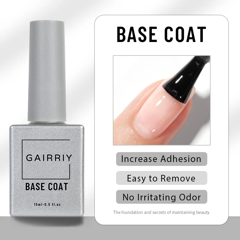 Gairriy Gel Nails 15ml Base Coat Top Coat Matte Coat Primer Function Nail Polish Semi-Permanent Soak Off UV LED Nails Art Salon 3