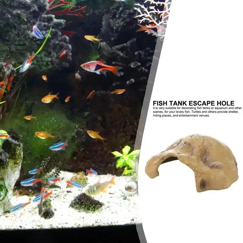 Reptile Rock Hide Cave Natural Reptile Hiding Rock Cave Aquarium Hide Cave Hideout Shrimp Cave Fish Tank Decor for Freshwater