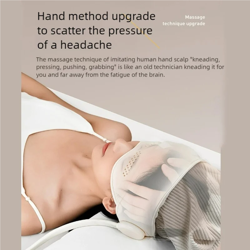 Head Massager Machine Electric Decompression Sleeper Soul Extractor Scalp Eye Hot Compression Rechargeable Simulation Massage