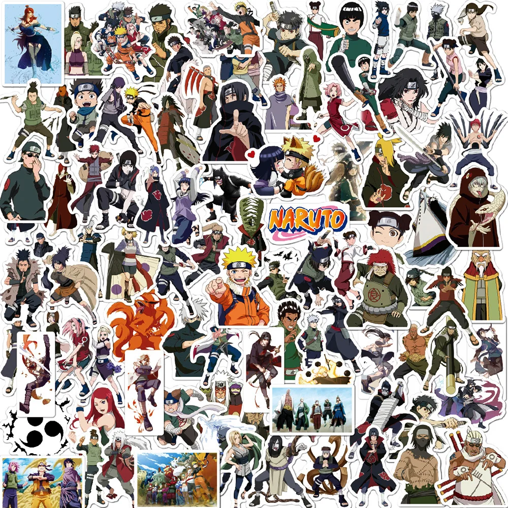 10/30/50/100pcs Cool Naruto Cartoon Stickers Uchiha Sasuke Anime Sticker Motorcycle Notebook Car Decorative Stationery Toy Decal