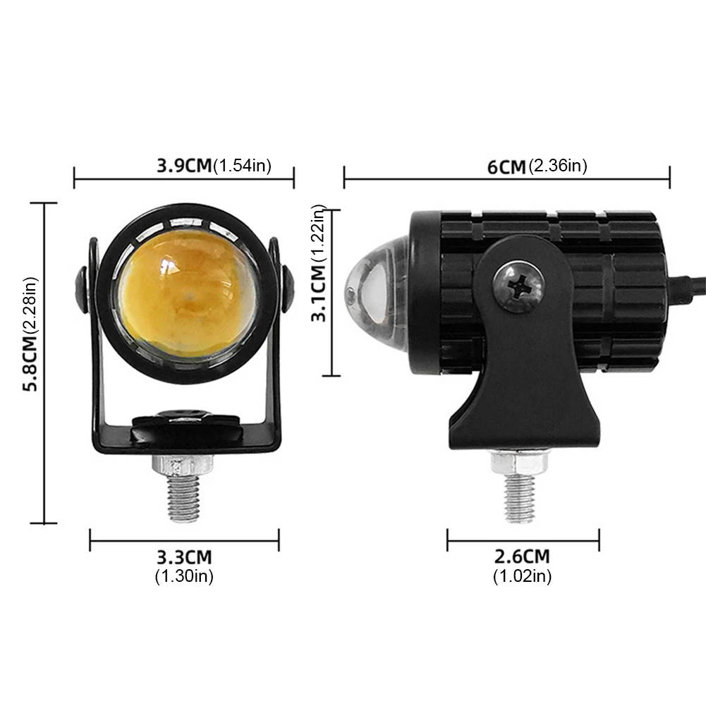 2Pcs Car LED Work Light Waterproof Hi-Lo Beam Auxiliary Drive Light 8000LM Driving Fog Lamp Headlamp 20Wx2 for Truck SUV UTV ATV