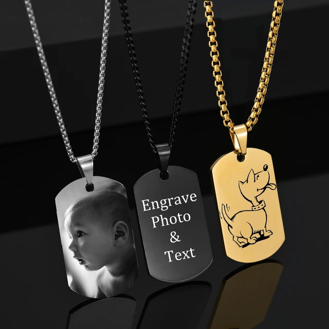 Stainless Steel Pendant Necklace  Dog Tag Necklaces Personalized - Double Dog  Tag - Aliexpress