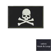 New Skull Logo Hook and Loop Embroidery Patch – Tactical Morale Badge for Backpack, Jacket, Hat, Jeans & Bag - Image 4
