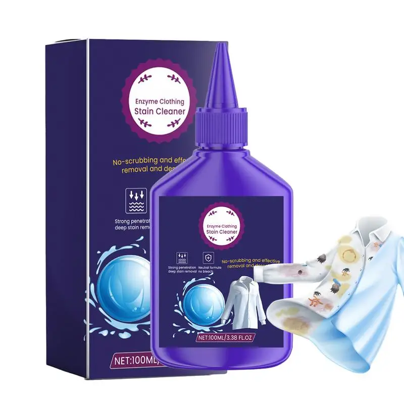 Clothes Stain Cleaner No Scrubbing Clothes Oil Stain Remover 100ml Fast Remover Laundry 100ml