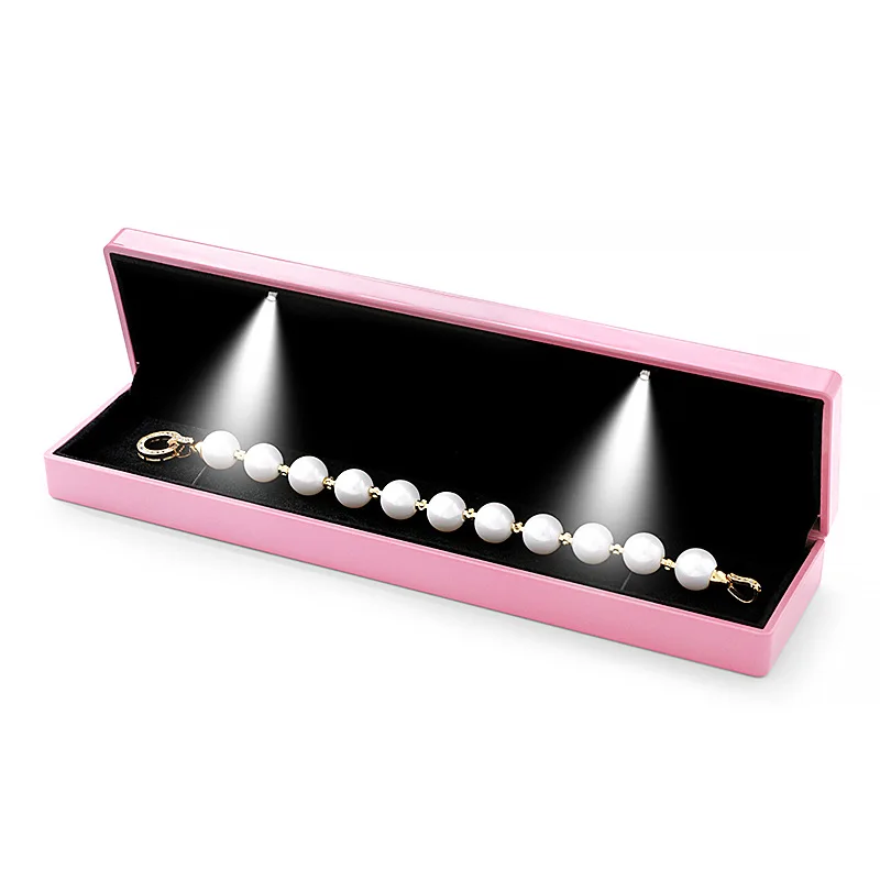Elegant LED Light Jewelry Necklace & Bracelet Gift Display Box