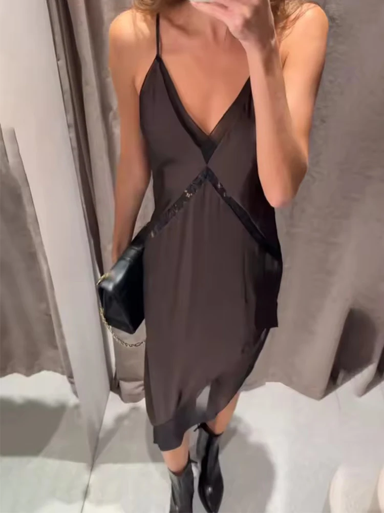 Women Backless Sexy Satin Elegant Dress Asymmetric Hem Dress New Summer Fashion Holiday Party Beach Dresses