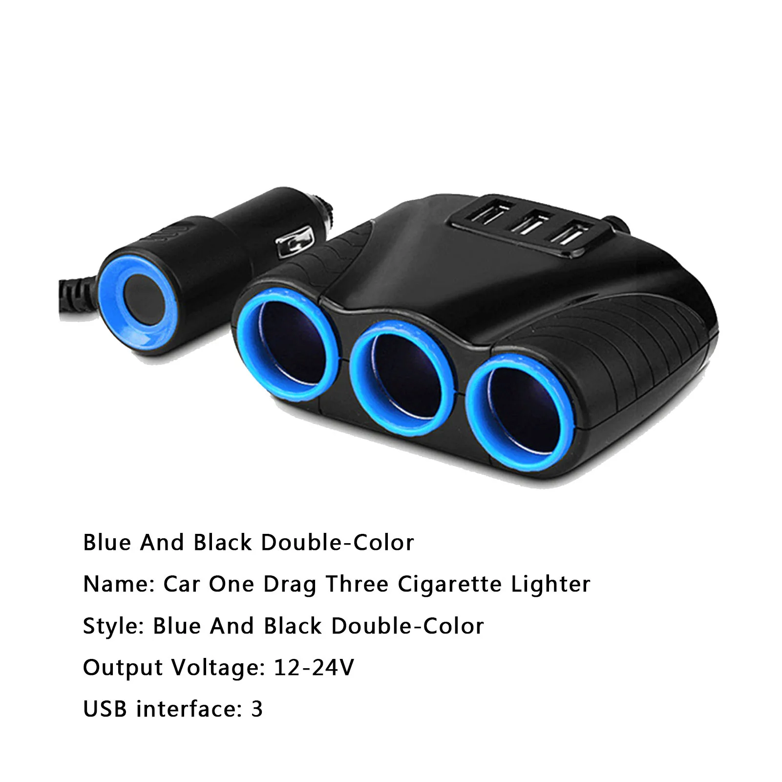 Sdoppiatore Adattatore Auto Accendisigari 3in1 + Entrata Usb 500ma hsb