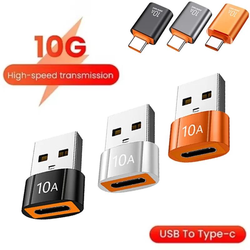 6 peças 10a otg usb 3.0 para tipo c adaptador usb fêmea para tipo c macho conversor de carregamento rápido usb para tipo c otg para xiaomi laptop pc