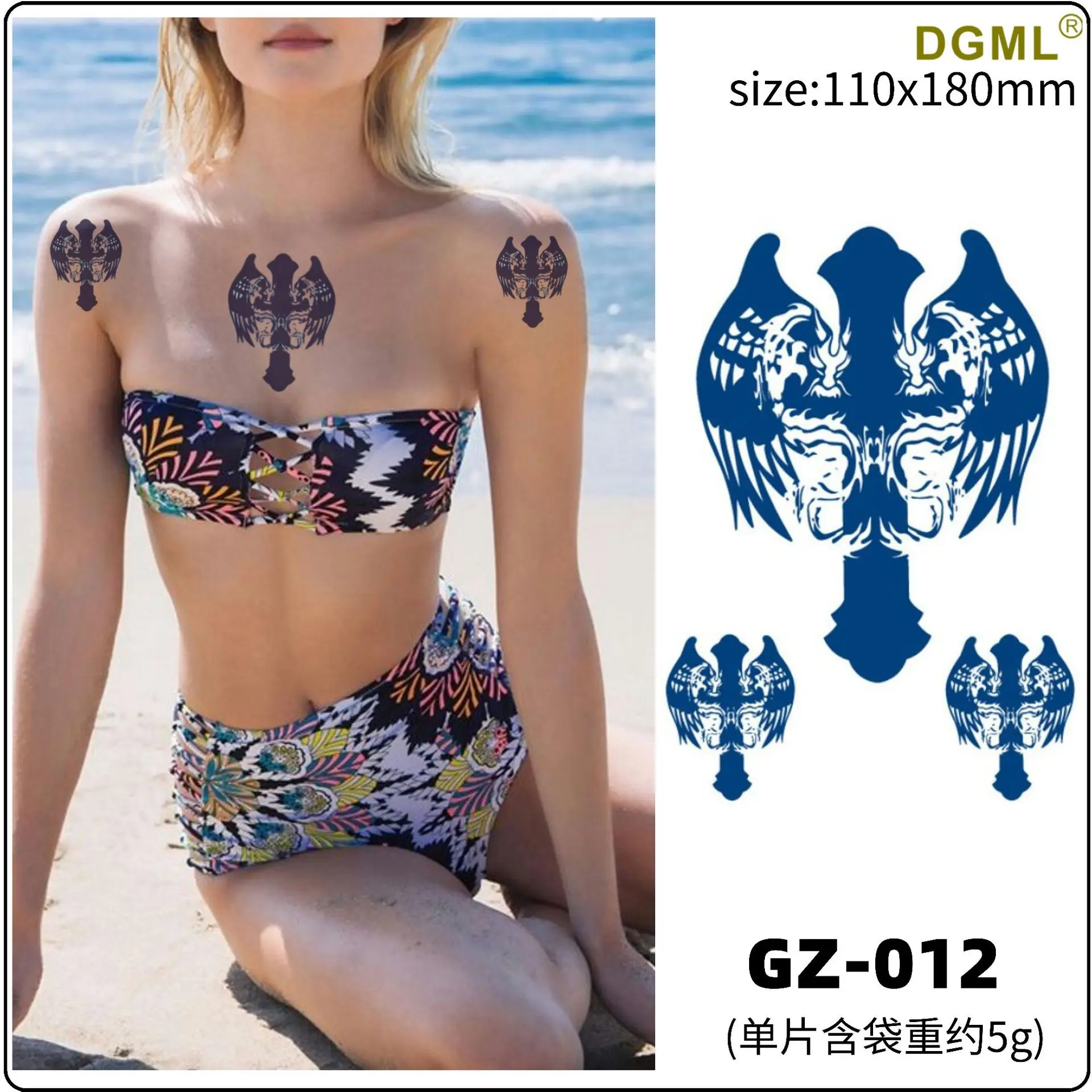 

5/pcs Sexy Angel Wings Cross Juice Tattoos Sticker Women Men 2023 Wings Temporary Tattoos Punk Fake Tattoos Tattoo Stickers Cute
