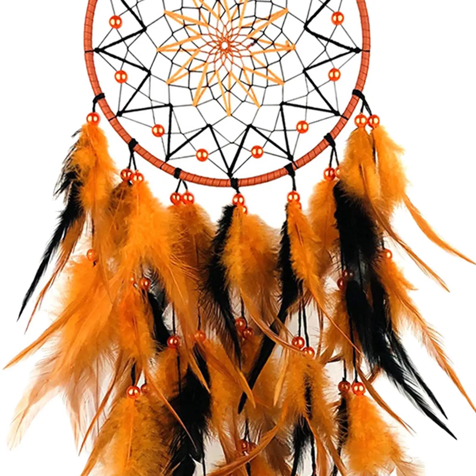 Dream Catcher Wall Decor Boho Decorative Circular Net Hanging Ornament for Home Living Room Party Dorm Halloween Decoration