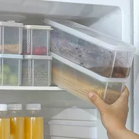 Boîte fraîche boîtes de rangement pour réfrigérateur, conteneur alimentaire avec couvercle, bac à légumes froid scellé, organisateur de réfrigérateur de fruits frais de cuisine 4