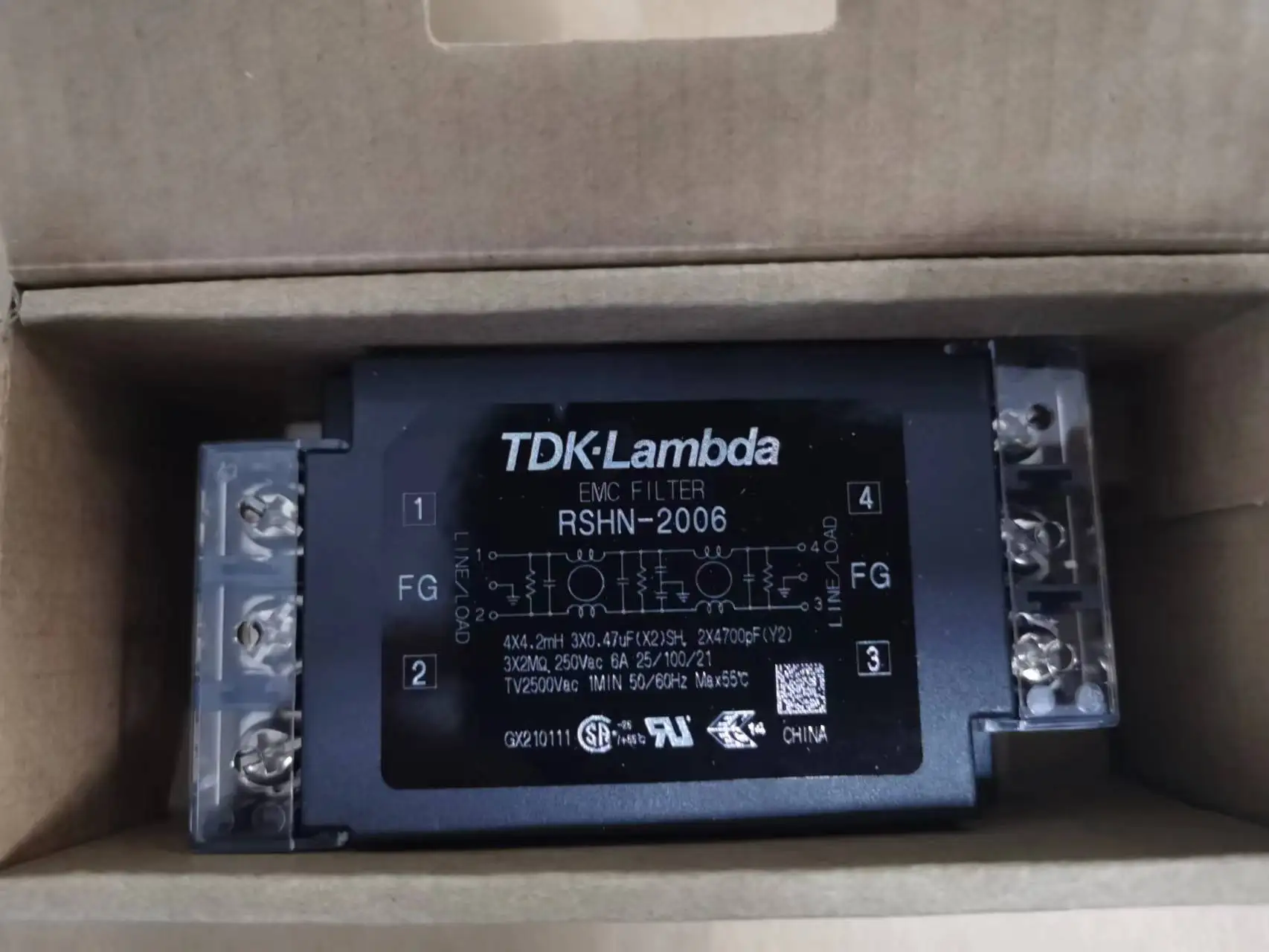 

RSHN-2006 base plate installation TDK-LAMBDA filter 6A brand new original