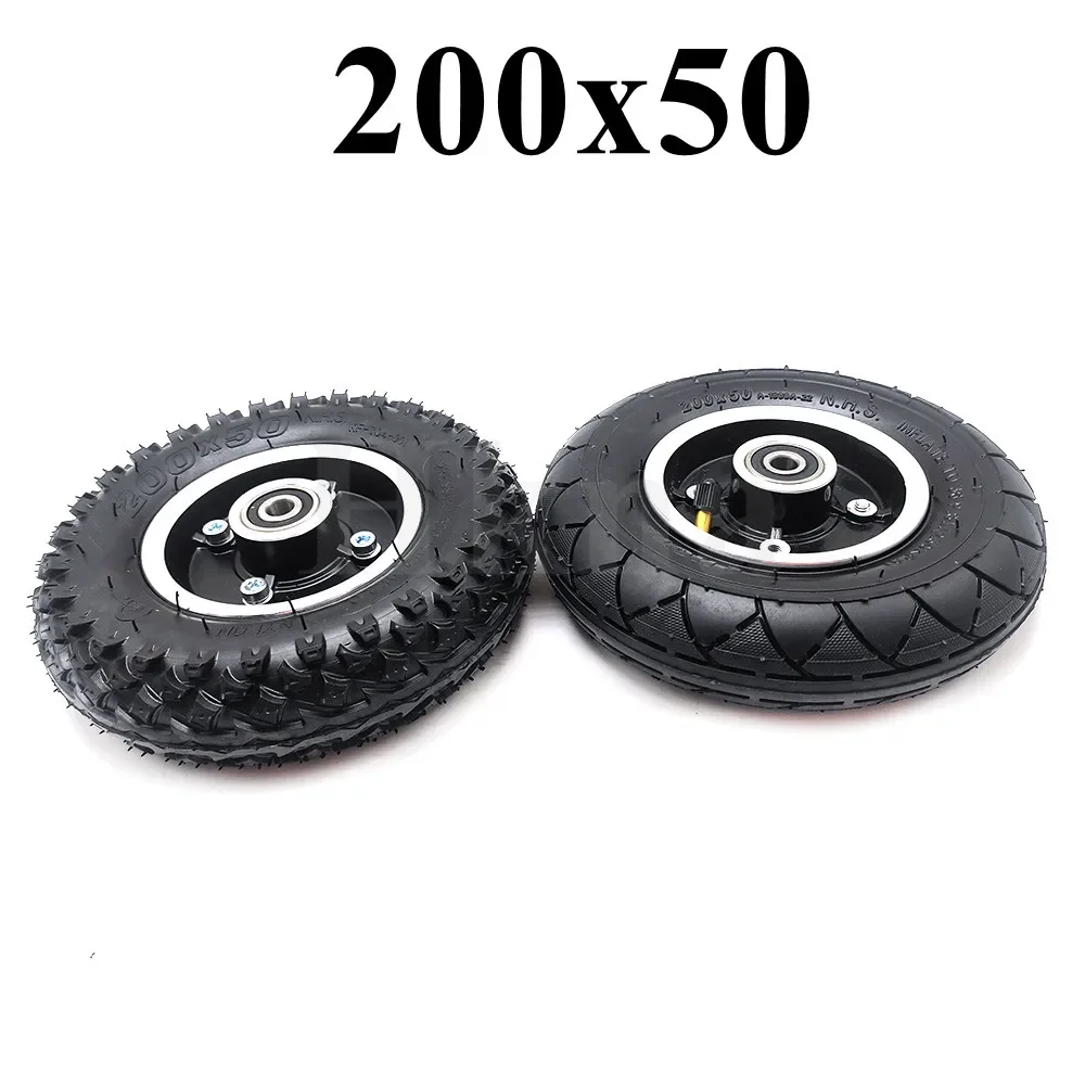 

200x50 Front Wheel Tire 200*50 Inflatable 8 Inch Inner and Outer Tyre with Alloy Rim for Electric Scooter Parts