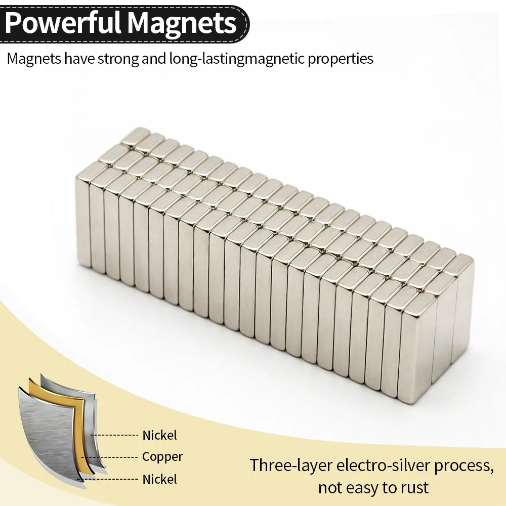 30x10x5mm Super Strong Neodymium Magnet N35 NdfeB Permanent Magnetic Block for Refrigerator