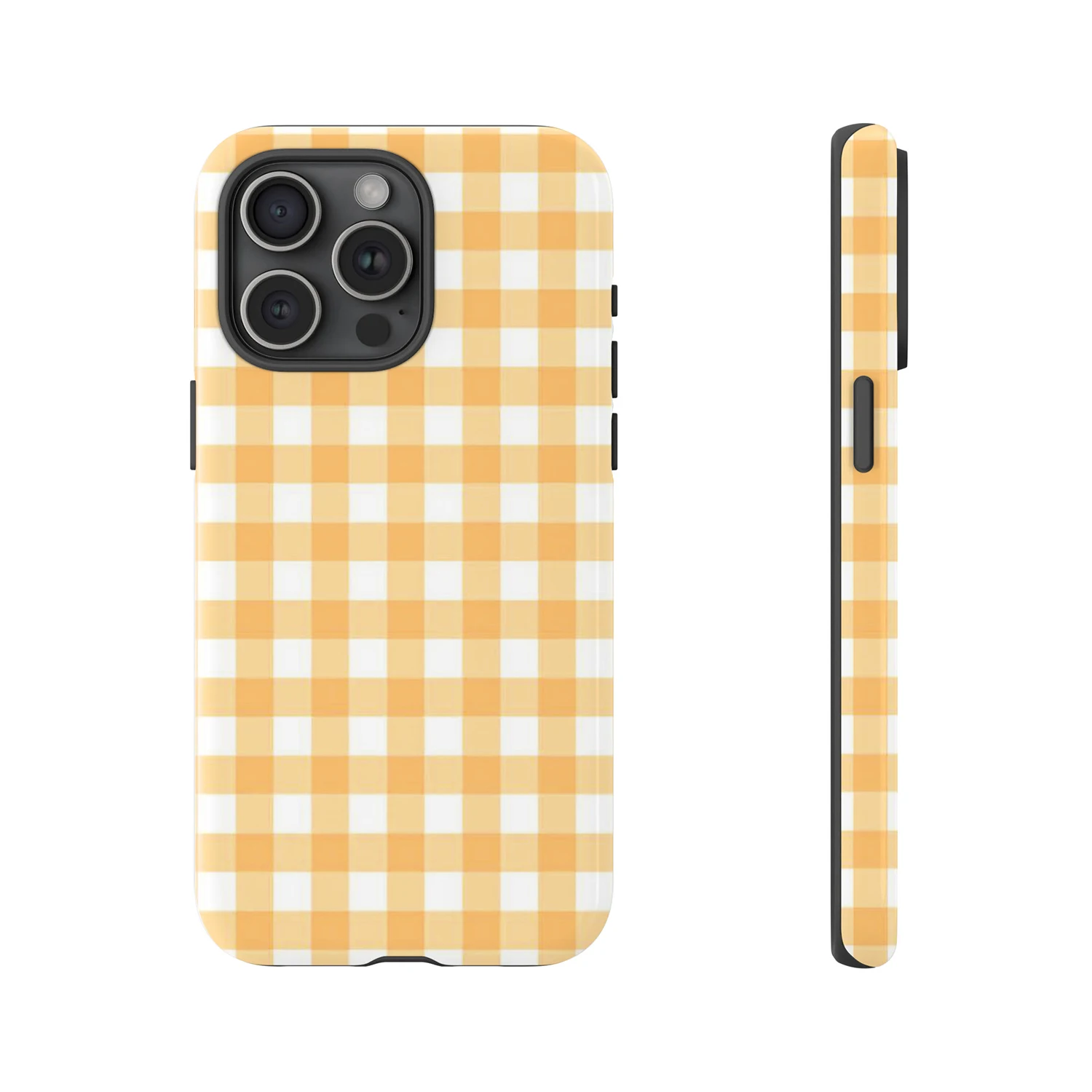 Vintage Brown Gingham Plaid Durable Phone Case
