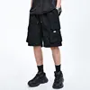 Overalls short men's summer style baggy straight cropped pants 3