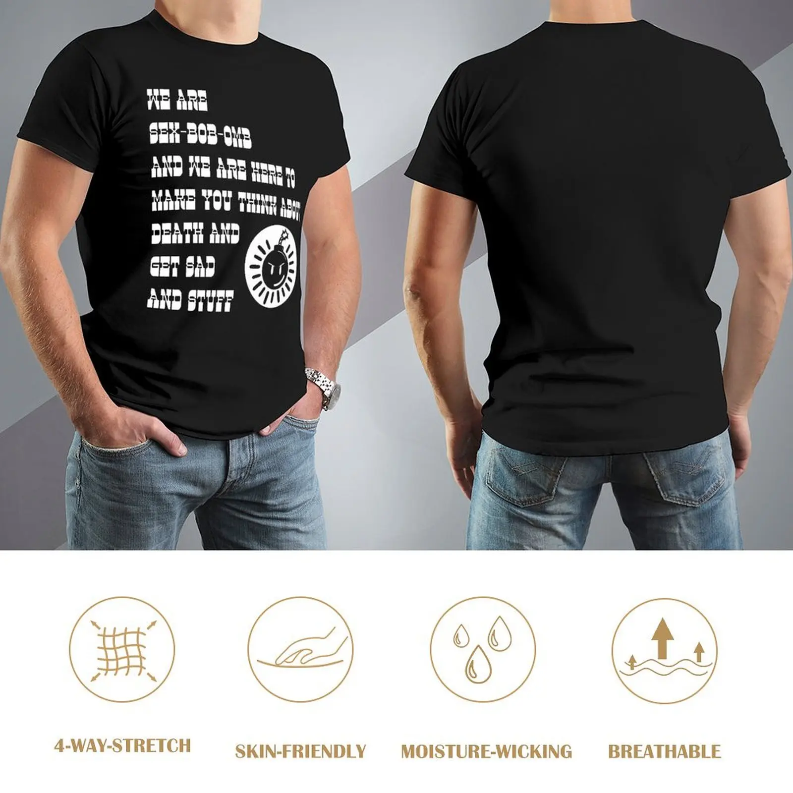 Siamo Sex Bob Omb Scott Pilgrim Vs. The W Tshirt Classic T-Shirt Girocollo Sport Joke Aactivity Competition Eur Size