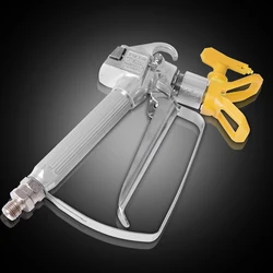 High-Performance Airless Paint Spray Gun with Tip & Nozzle Guard (Yellow with nozzle)