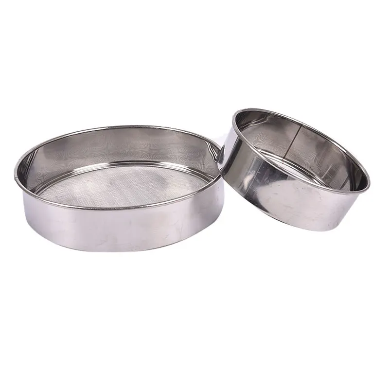 Flour Sifter Baking Tools Mesh Strainer Fine Mesh Strainer Powder Sieve Kitchen Mesh Flour Sifter Round Stainless Steel Flour Sieve Strainer Sifters