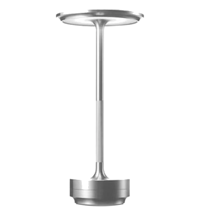 

Simple Charging Desk Lamp Restaurant Bar Desk Lamp USB Desk Lamp Dimming Atmosphere Retro Portable Charging Touch Silver