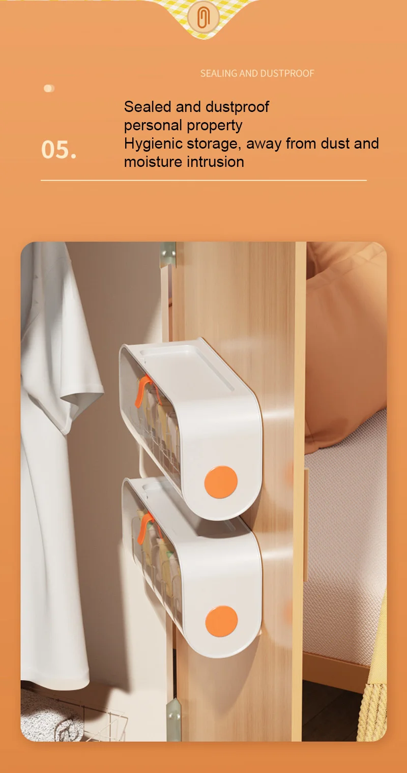 Multifuctional Socks Underwear Storage Artifact Wall-Mounted Punch Free Rack Holder Organizer