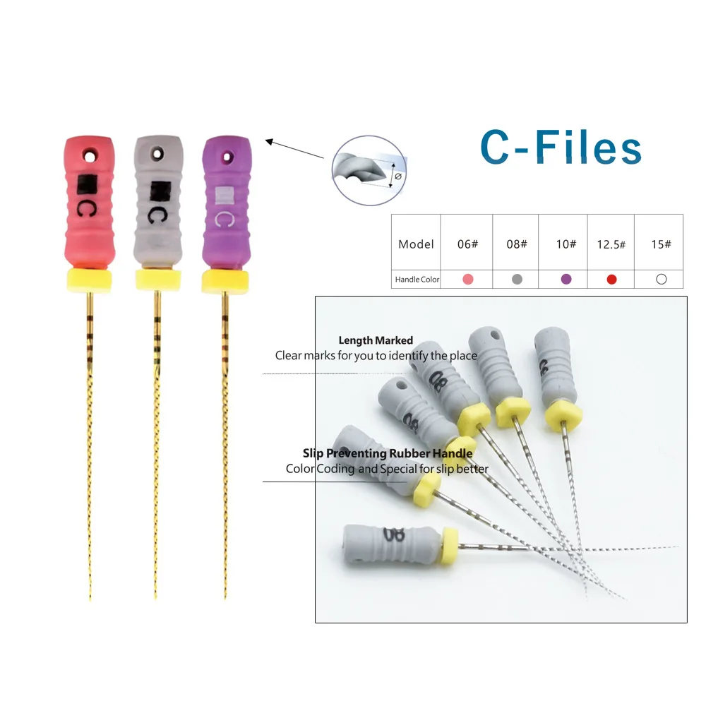 Endodontic C-files Kit Stainless Steel For Root Canal Therapy_voghion.com