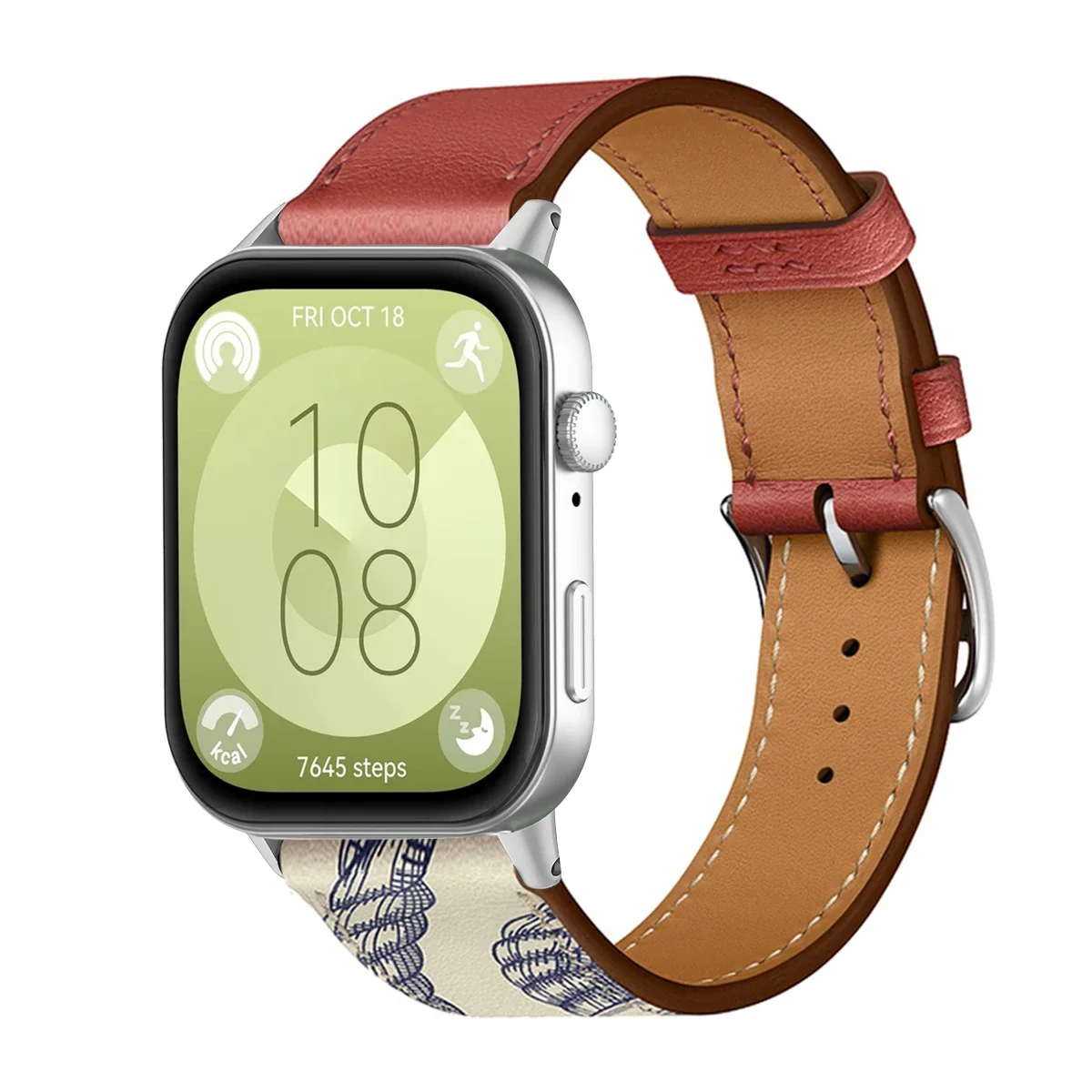 Premium PU Leather Sport Wristband Bracelet - Universal Smartwatch Replacement Strap