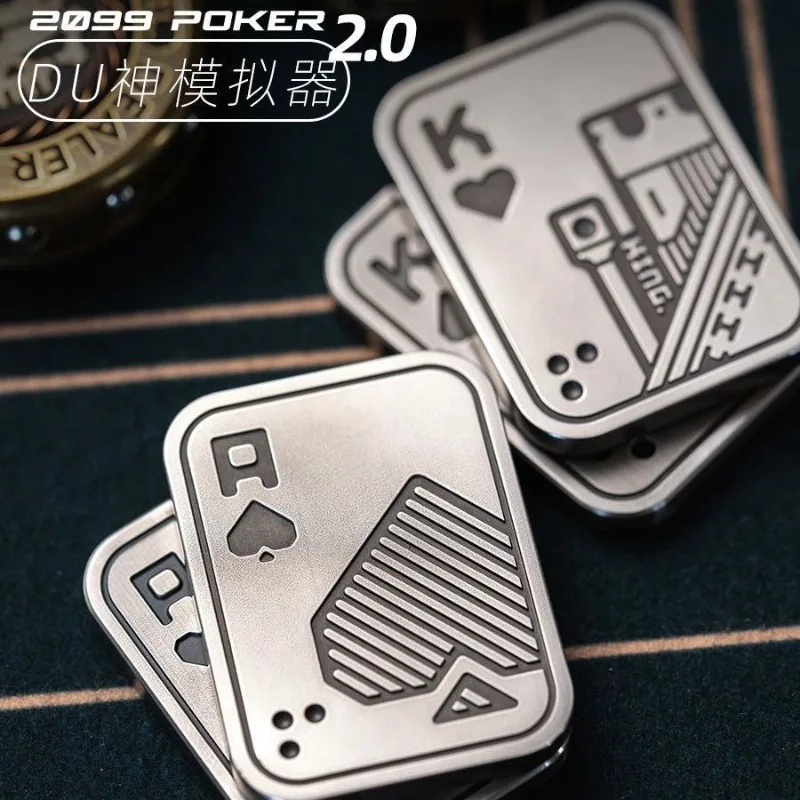 

Metal Skull Push Slider Stress Relief Toy Anti Stress EDC Top Spinning Poker Toys Portable Decompress Magnetic Toys Adults Gifts
