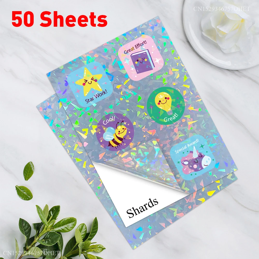 Akaca Carta Adesiva Vinile Per Stapante A4, 30 Fogli, Bianco Opaco - Foto 3