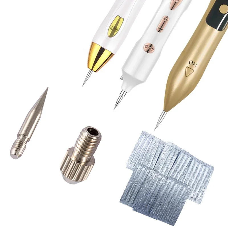 

10/50pcs Skin Dark Spot Remover Mole Tattoo Removal Machine Needle Face Skin Care Tool Part Laser Plasma Pen Replace Needles Tip