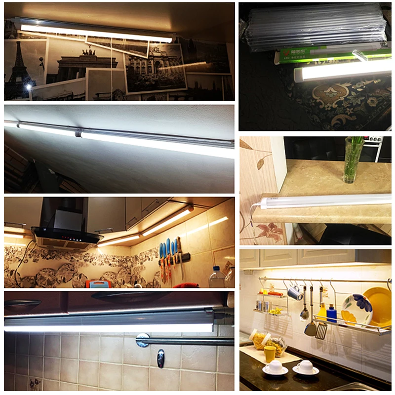 Led 튜브 전등 설비 주방 가전 라이트 스트립 LED 조명기구에 대 한 높은 밝기 램프 튜브 85V-265V 바 조명 전구