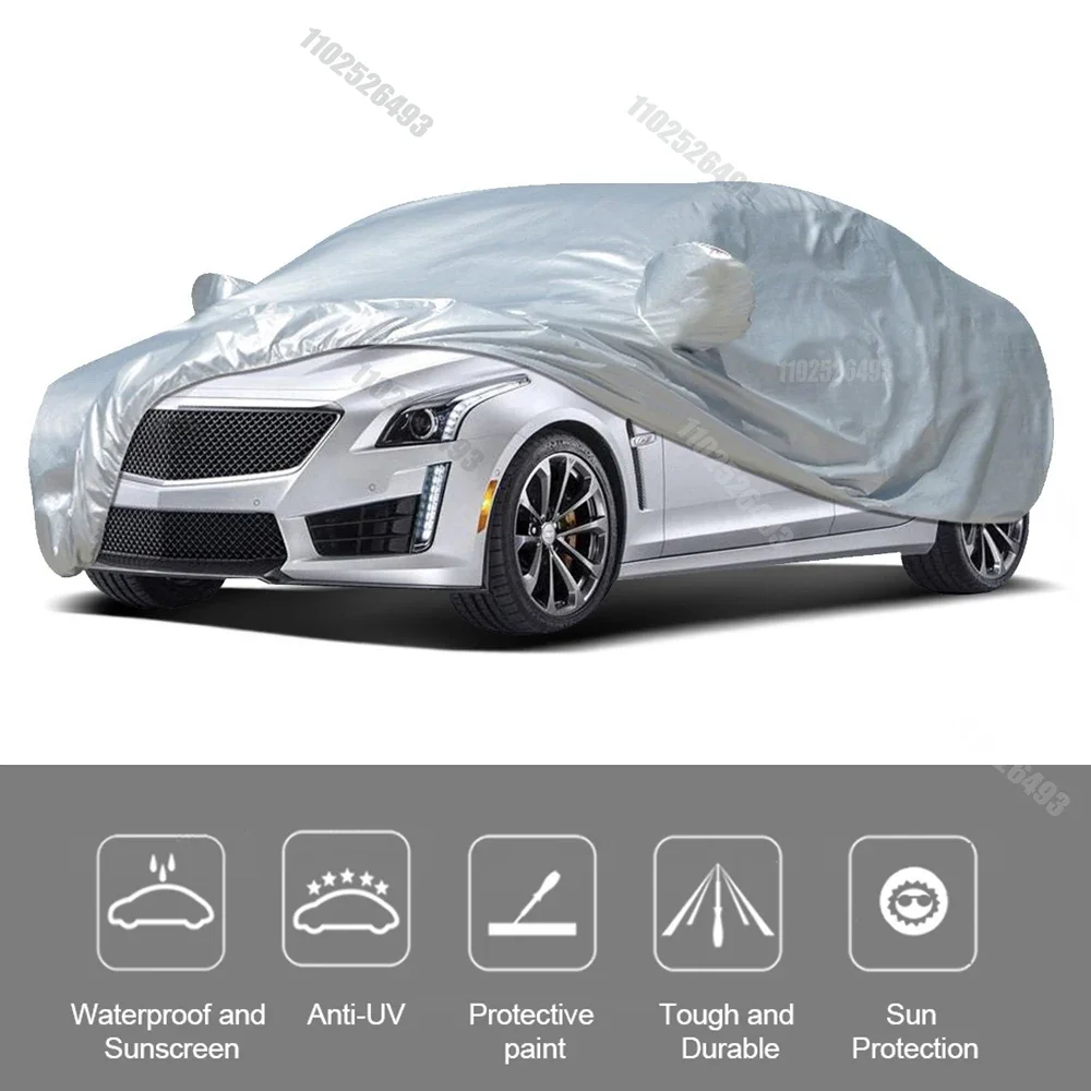 Universal Car Cover Dacron Silver Grey Sun Protection Dustproof