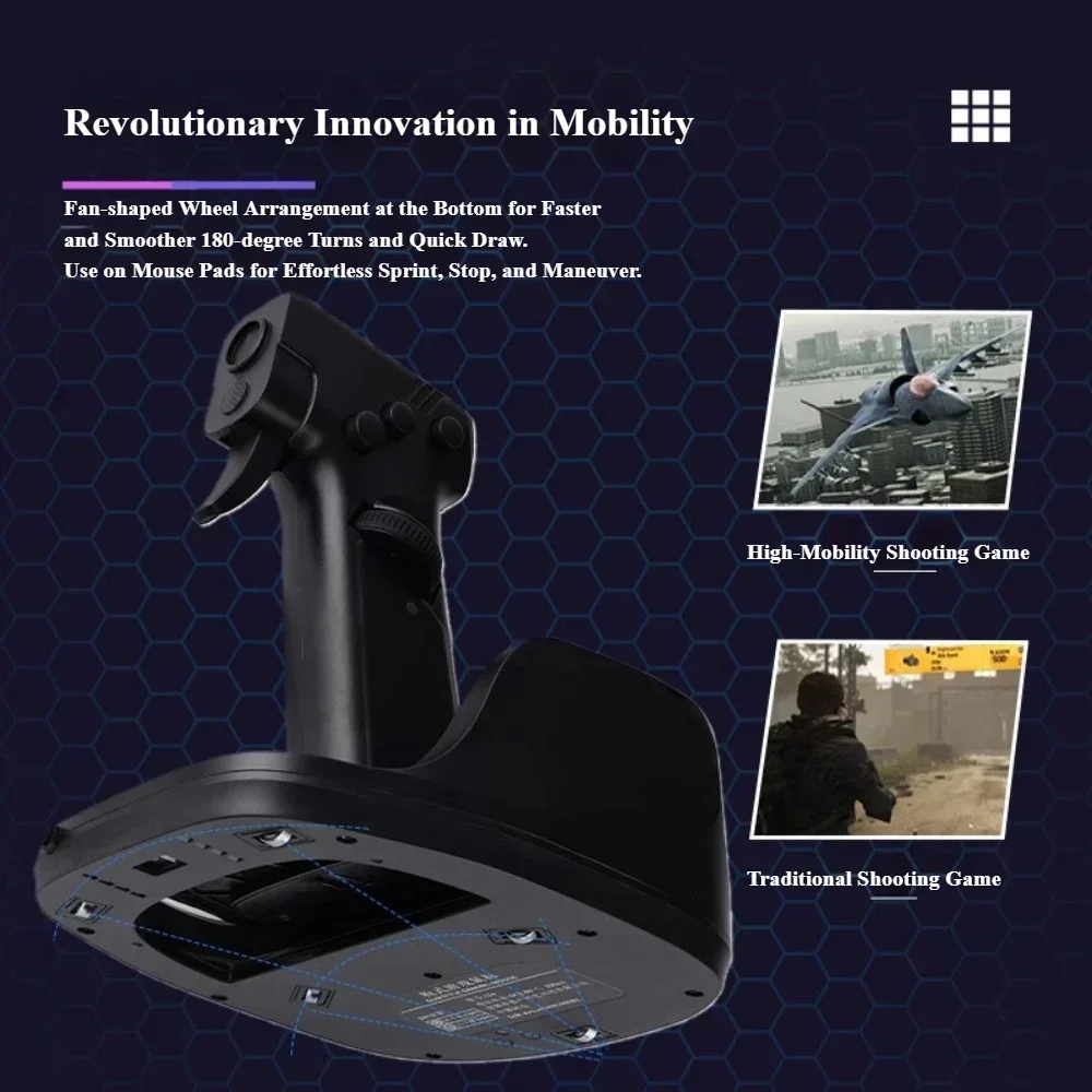 Gun Style Gaming Mouse E-Sports FPS Shooting Mouse Ergonomic Vertical Grip Mice PC Gaming Accessories Gift for Valorant CS Gamer