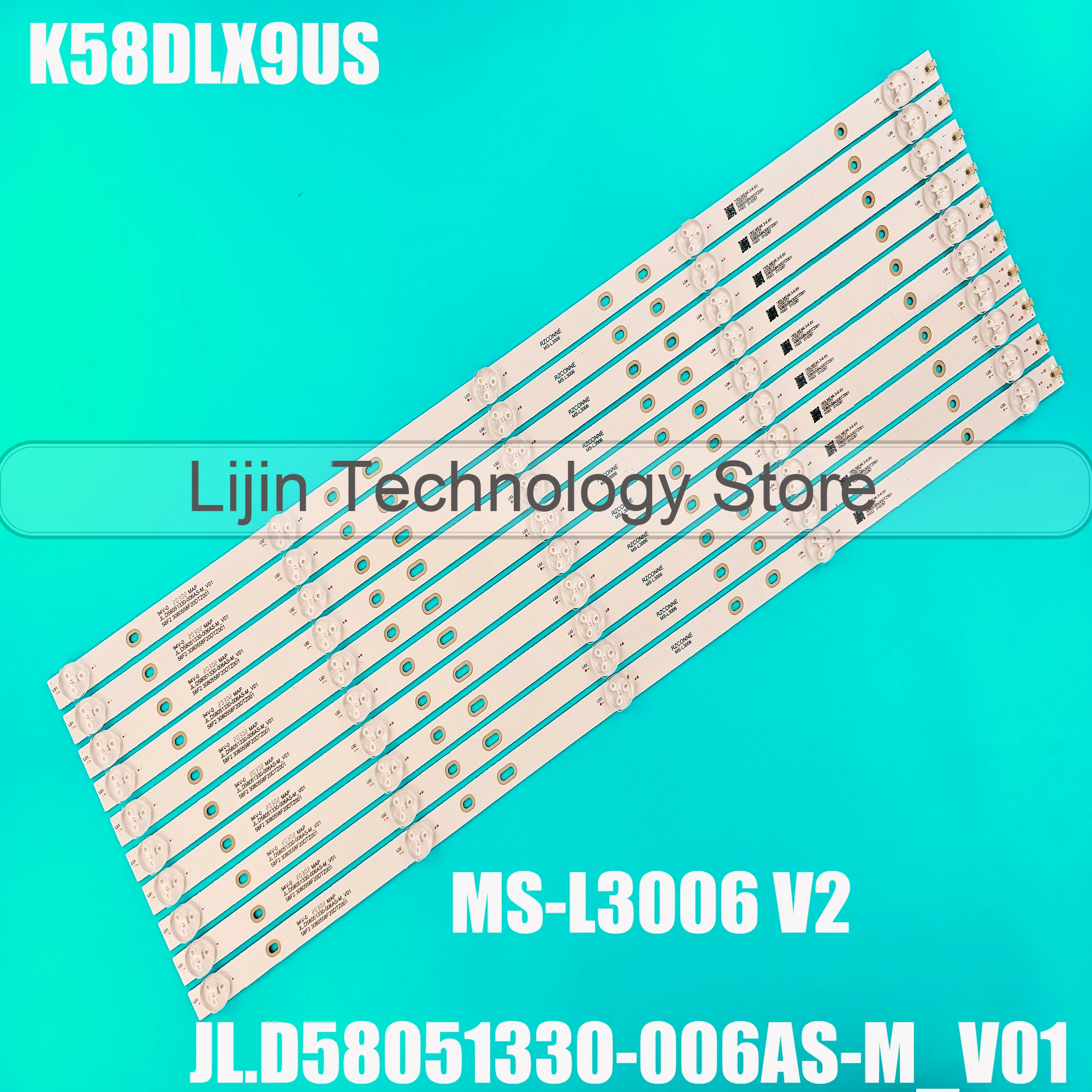 Светодиодная лента подсветки 5 ламп для K58DLX9US MS-L3006 V2 CX580DLEDM JL.D58051330-006AS-M_V01 58F2 3080558F20DTZ001 308055819ndtz001