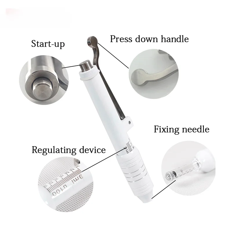 0.3ML Black/White Hyaluron Pen With High Pressure Hyaluronic Pen Gun For Anti Wrinkle Lip Lifting Atomizer Skin Lip Injection