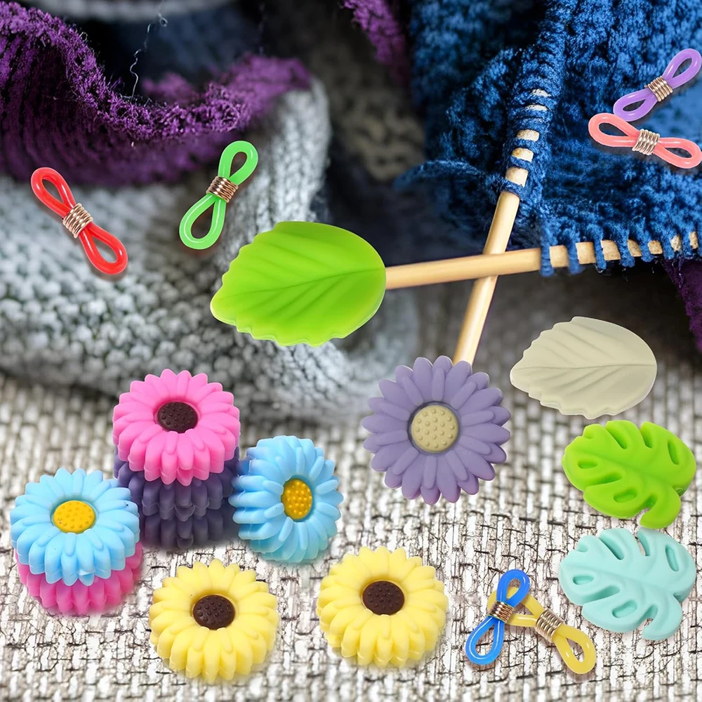 Liquidation! 10 Pcs Bouchons D'Aiguille En Forme De Tricot Protecteurs De Points D'Aiguille En Silicone Accessoires De Tricot Pour Bricolage Et Artisanat Fait Main