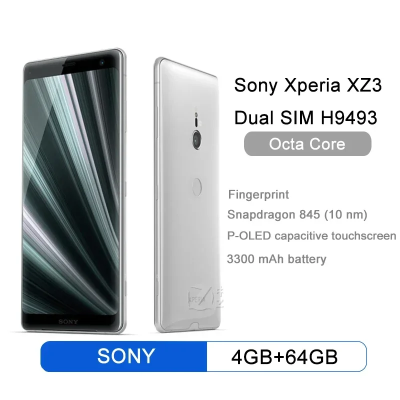 Sony-Xperia XZ3 Dual Sim Original разблокирована, GSM, LTE, Octa Core, 4 ГБ ОЗУ, 64 ГБ ПЗУ, 6,0 